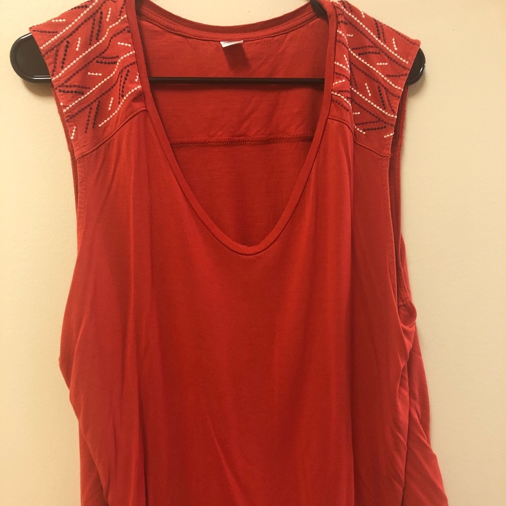 Super Cute Embroidered Fall Old Navy Tank